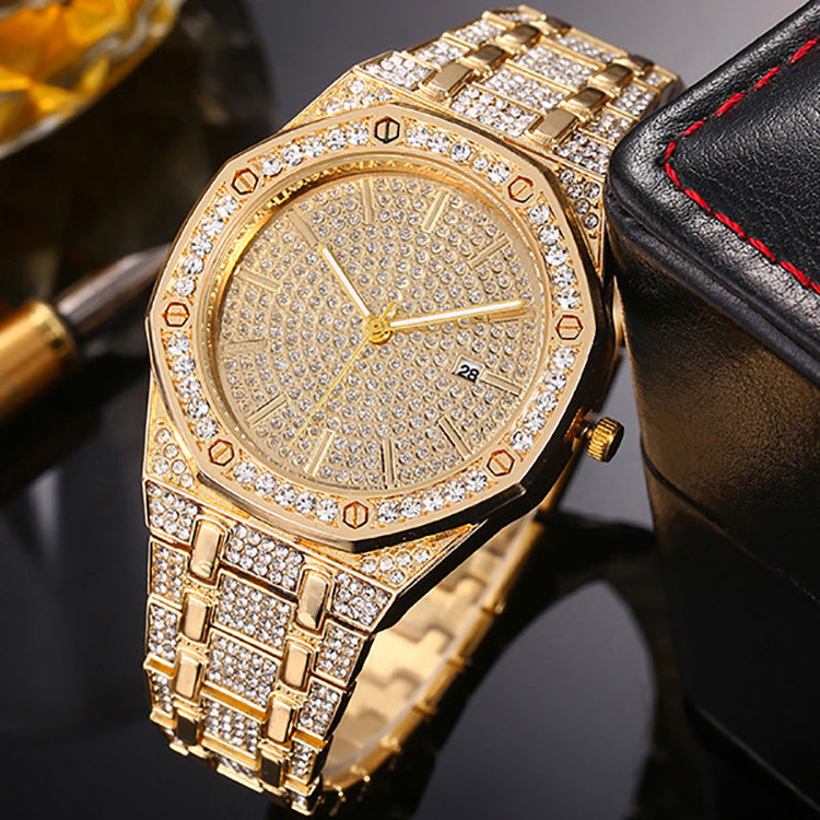 Inlaid Full Diamond Quartz Watches