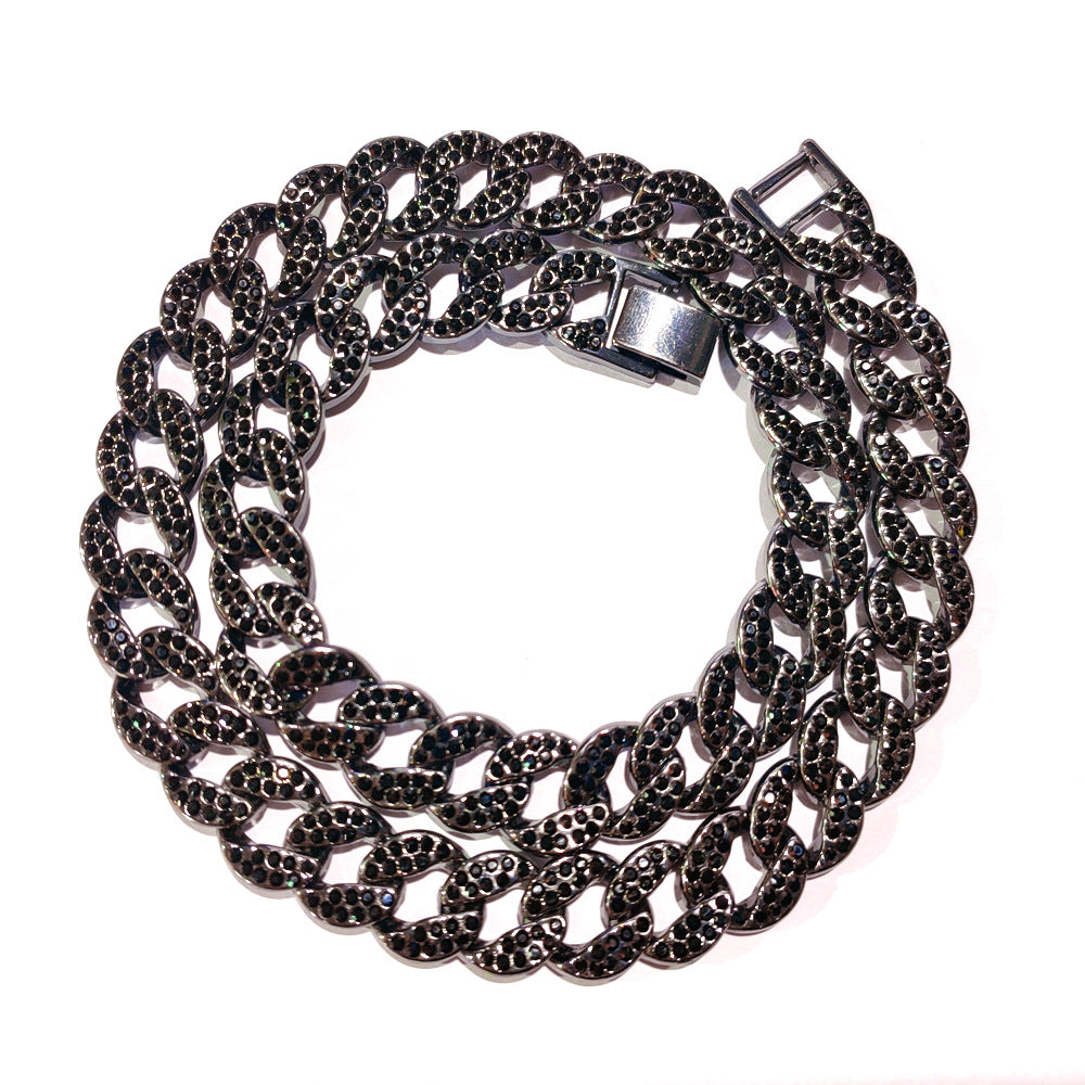 Black Full Drill Cuban Chain