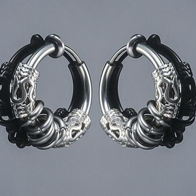Retro Ear Circle Stud Earrings