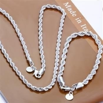 Silver 4mm Flash Rope Chain