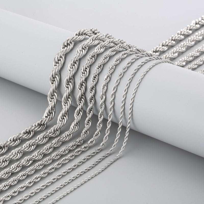 2mm Hip -hop Twist Rope Chain