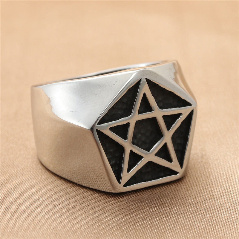 Simple Pentagram Designed Ring