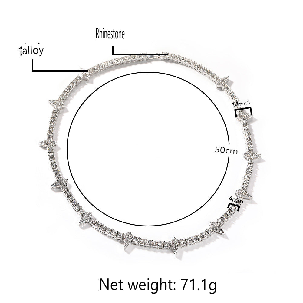 Black Alloy Color Diamond Tennis Chain