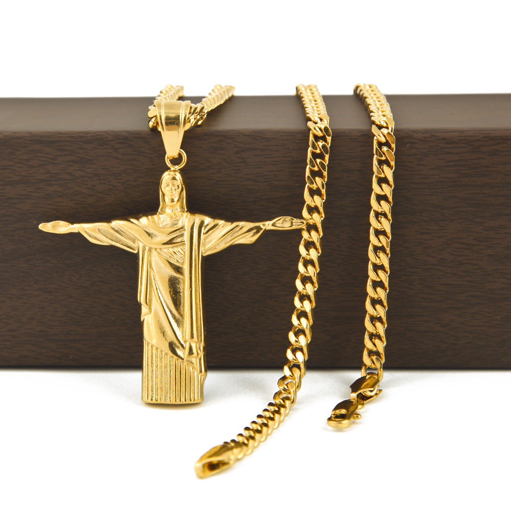 Suffering Lord Jesus Pendant Necklace