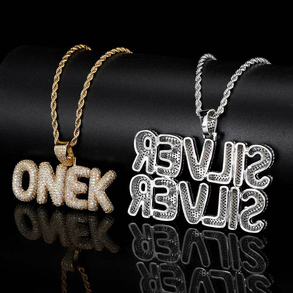 Custom Bubble English Letter Combination Necklace