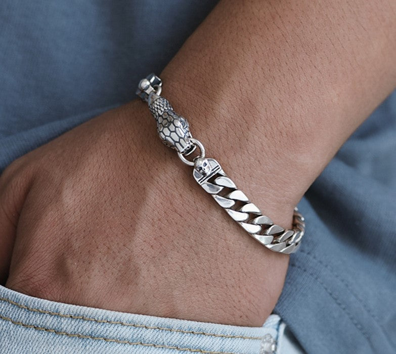 Retro Snake Cuban Bracelet