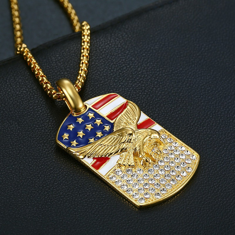 American Eagle Tag Animal Pendant Necklace
