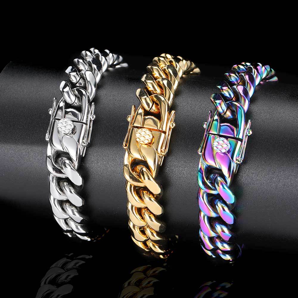 8mm Faucet Buckle Cuban Bracelet