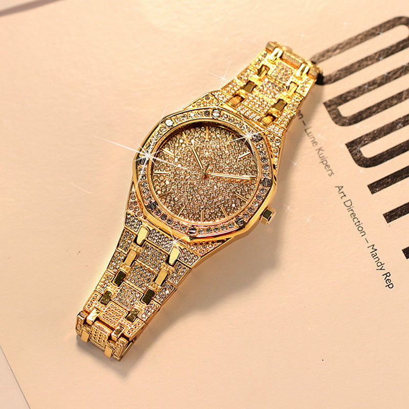 Inlaid Full Diamond Quartz Watches