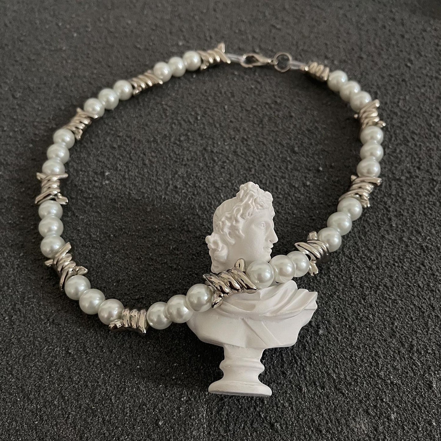 Dual-layer Titanium Steel Stitching Pearl Chain