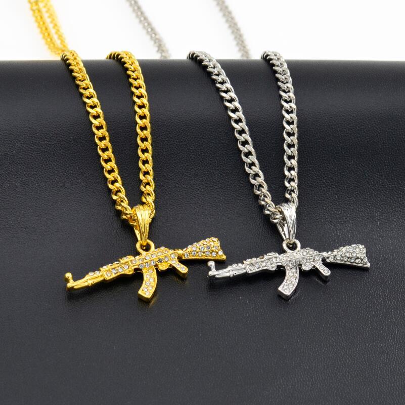 AK47 Mechanical Mold Pendant Necklace