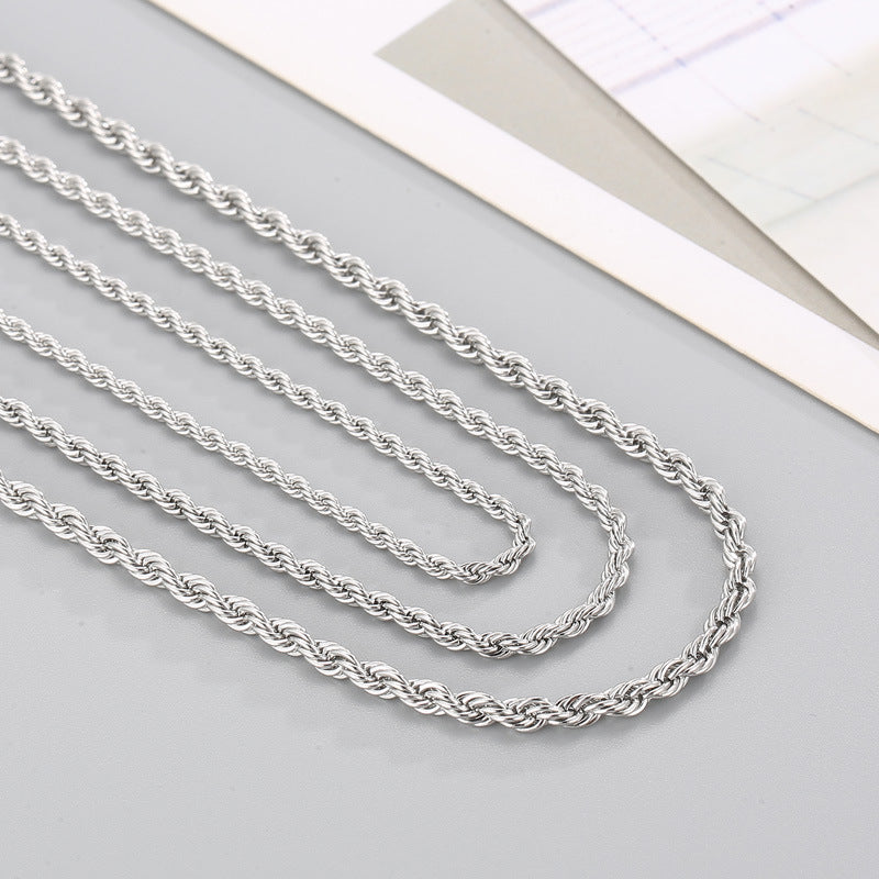 4mm Hip -hop Twist Rope Chain