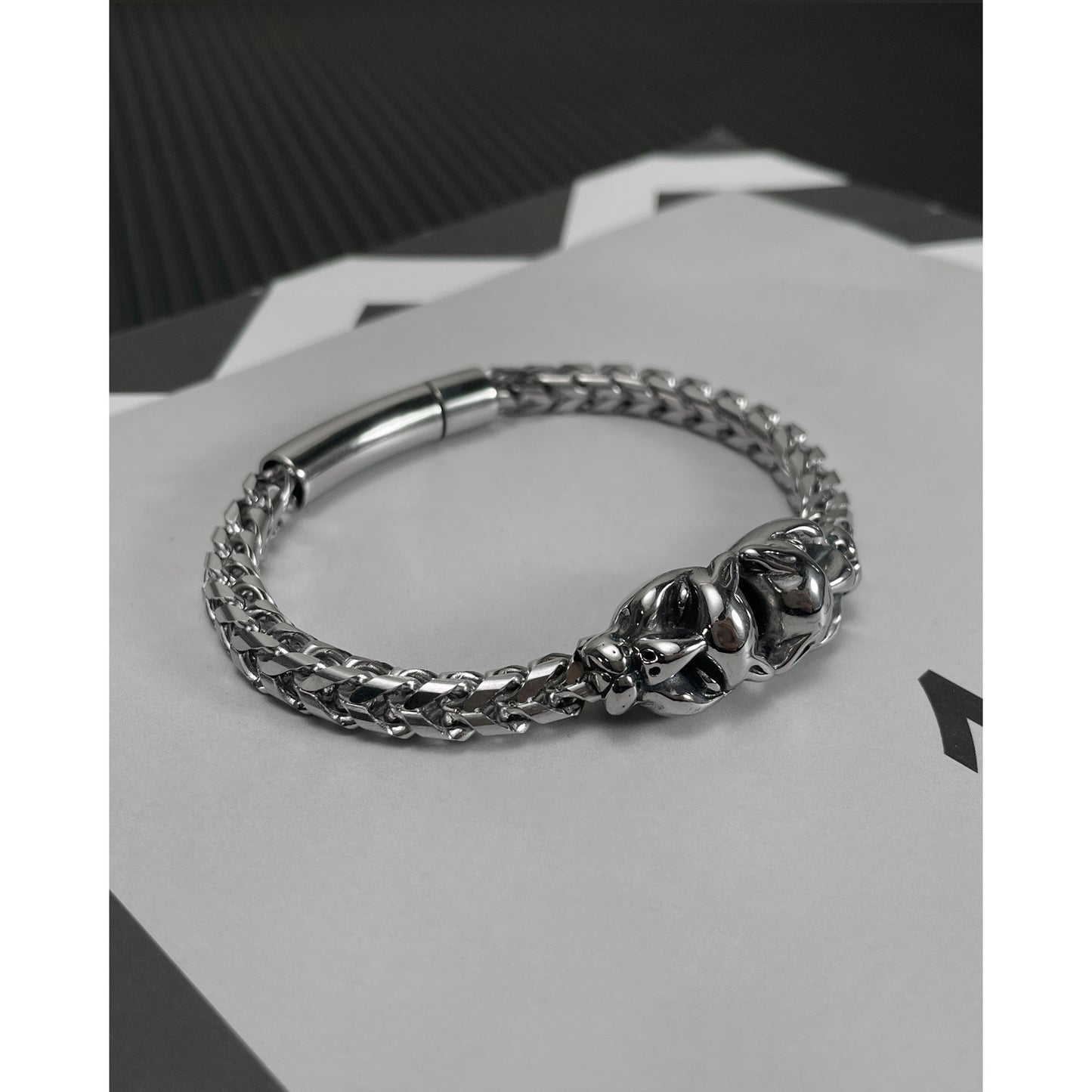 Double Tiger Head Cuban Bracelet