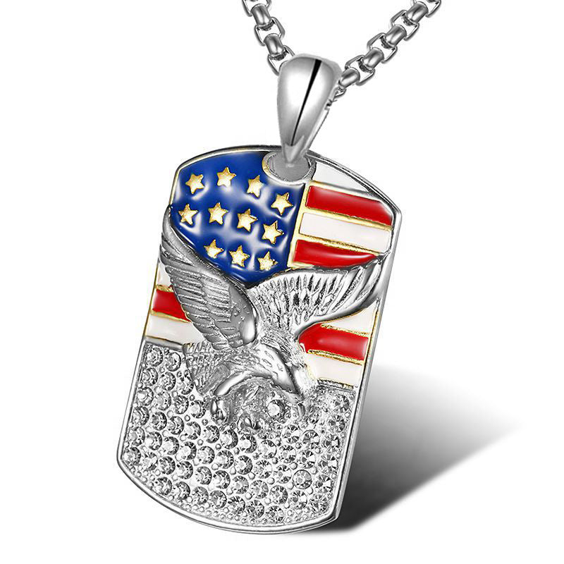 American Eagle Tag Animal Pendant Necklace