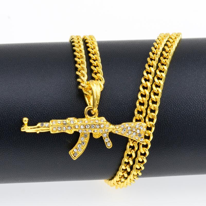 AK47 Mechanical Mold Pendant Necklace