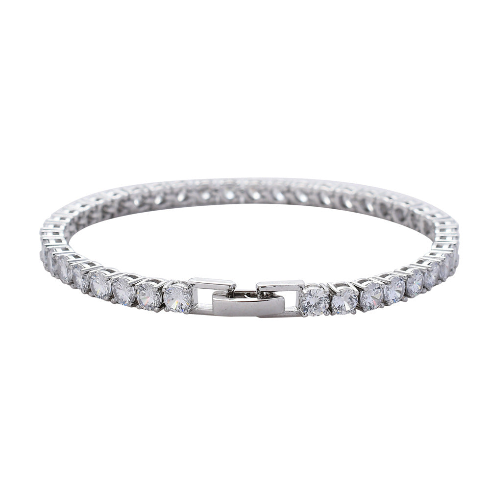Tennis Bracelet Silver 3mm single row hip-hop