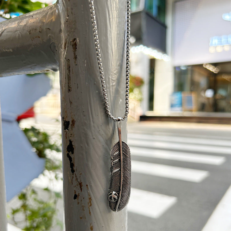 Feather Pendant Necklace