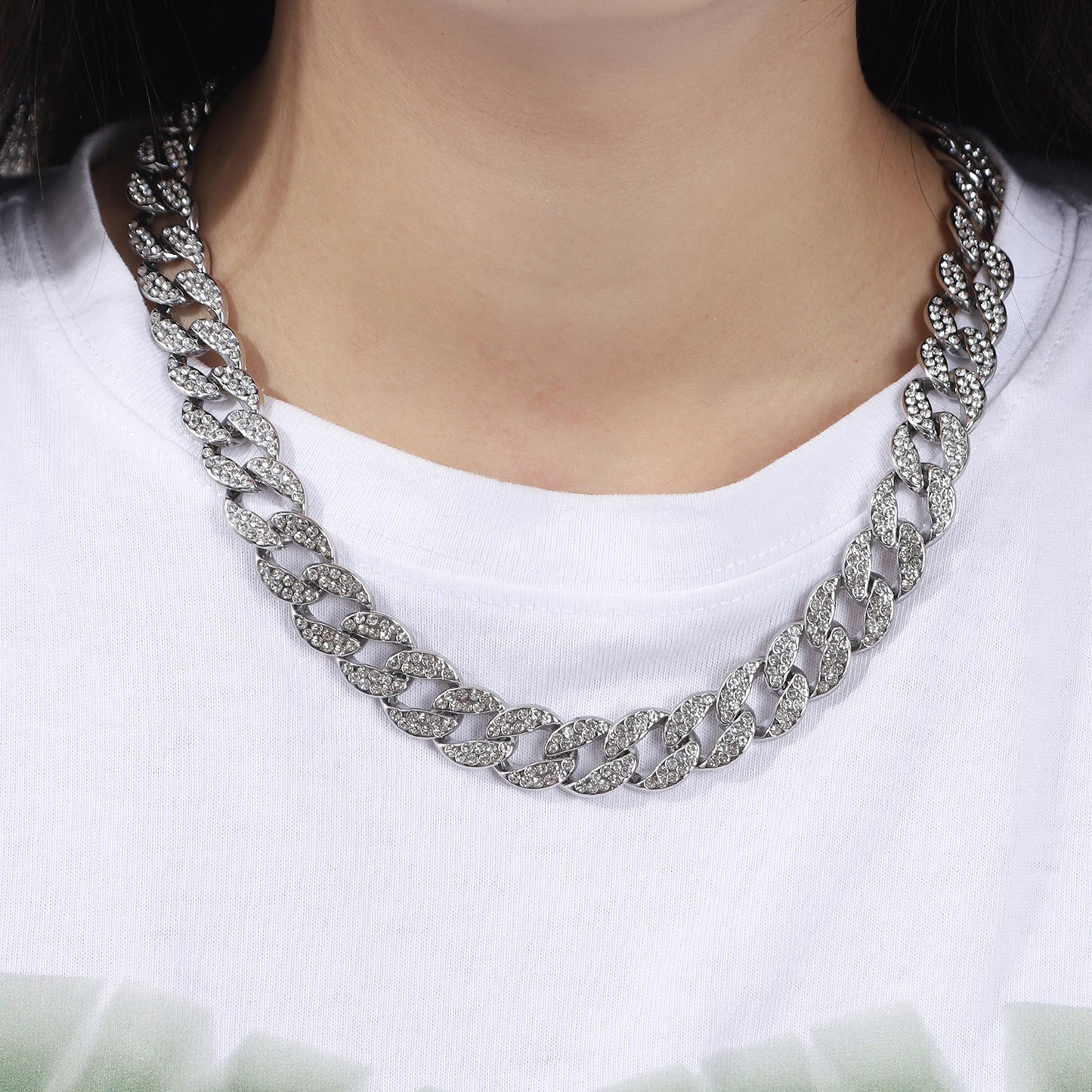 Golden Wavy Full Drill Cuban Chain