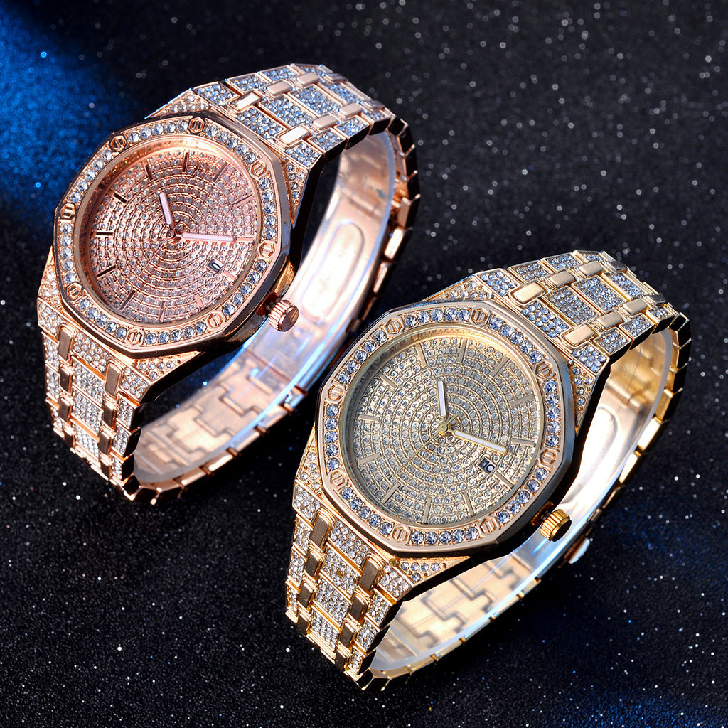 Inlaid Full Diamond Quartz Watches