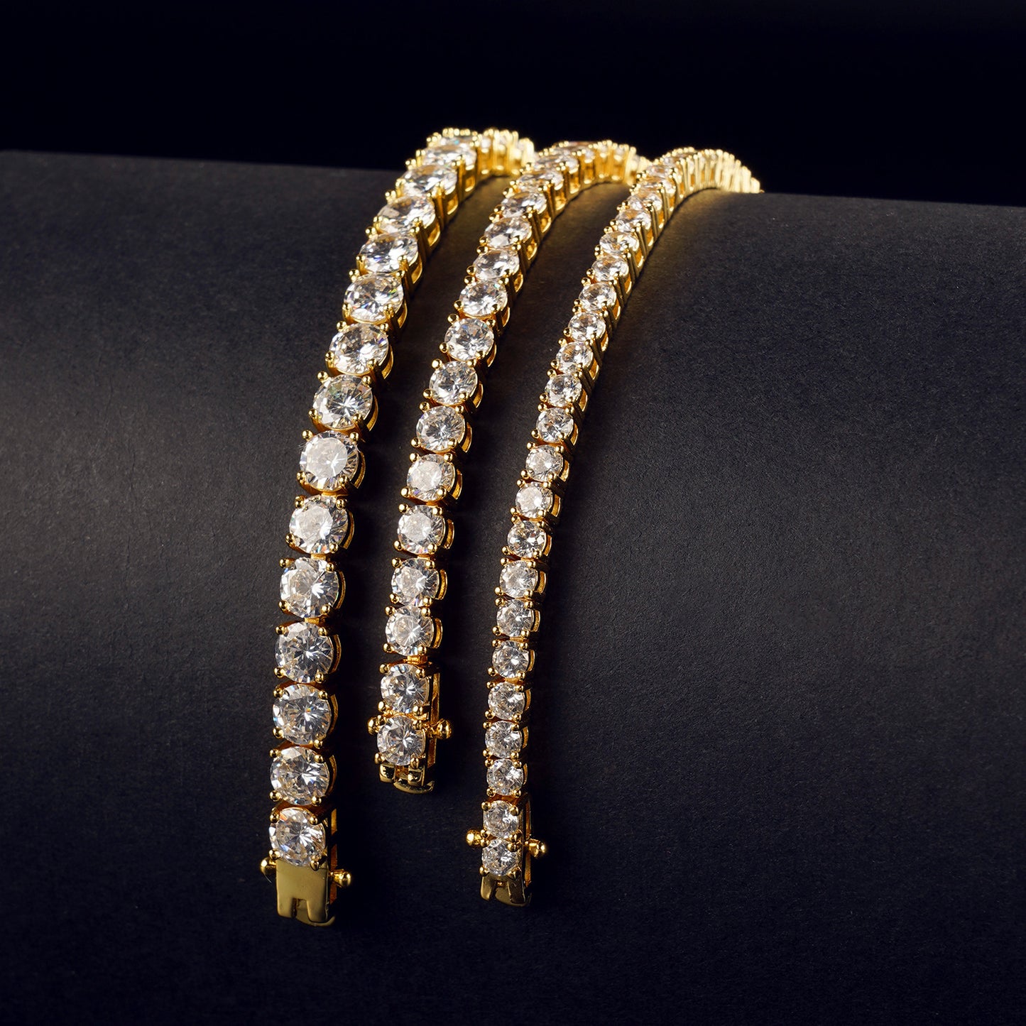 3mm Platinum Single Row of Tennis Bracelet