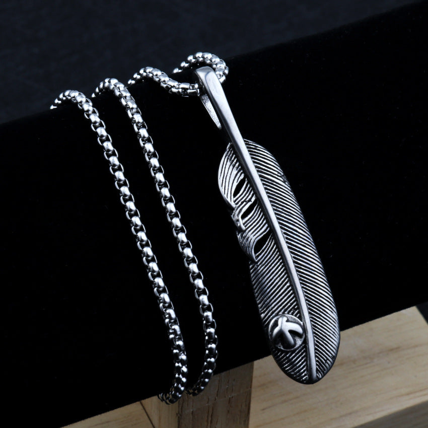 Feather Pendant Necklace