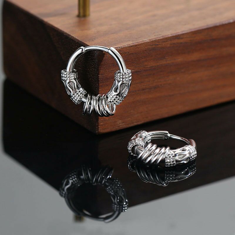 Retro Ear Circle Stud Earrings