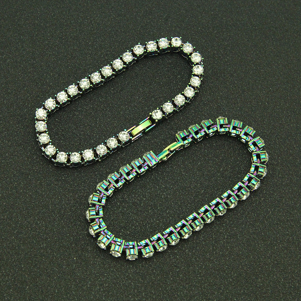Single Row Drill Drilling Tennis Bracelet 8in