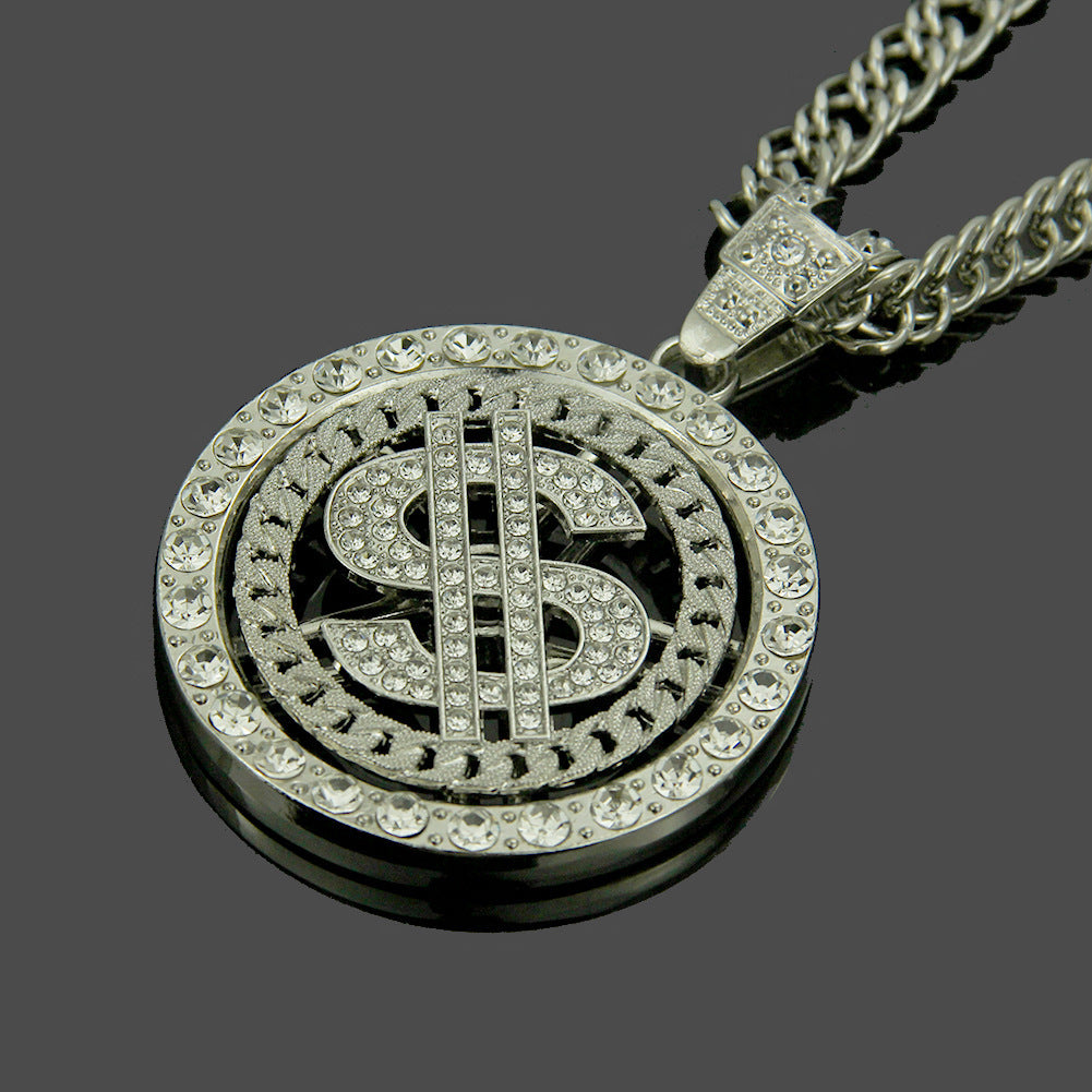 Dollar Rotary Pendant Necklace