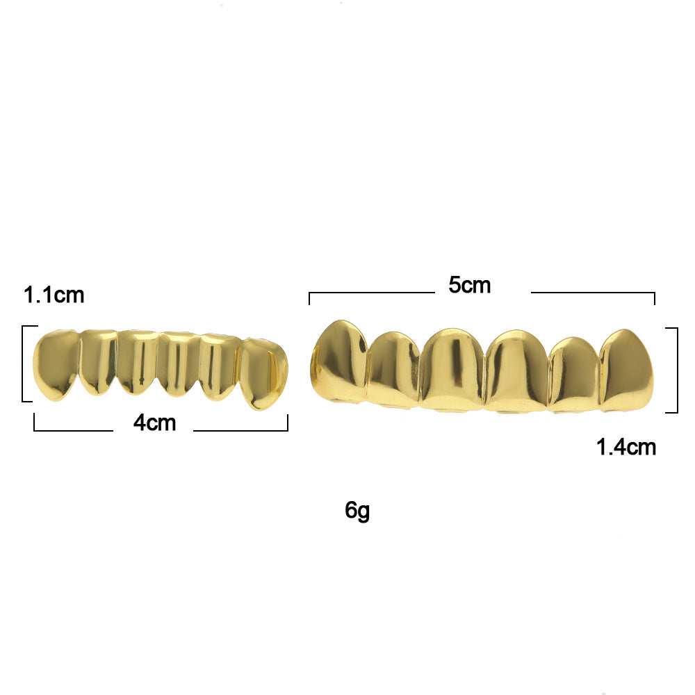 Glip-plated Gold Teeth Braces