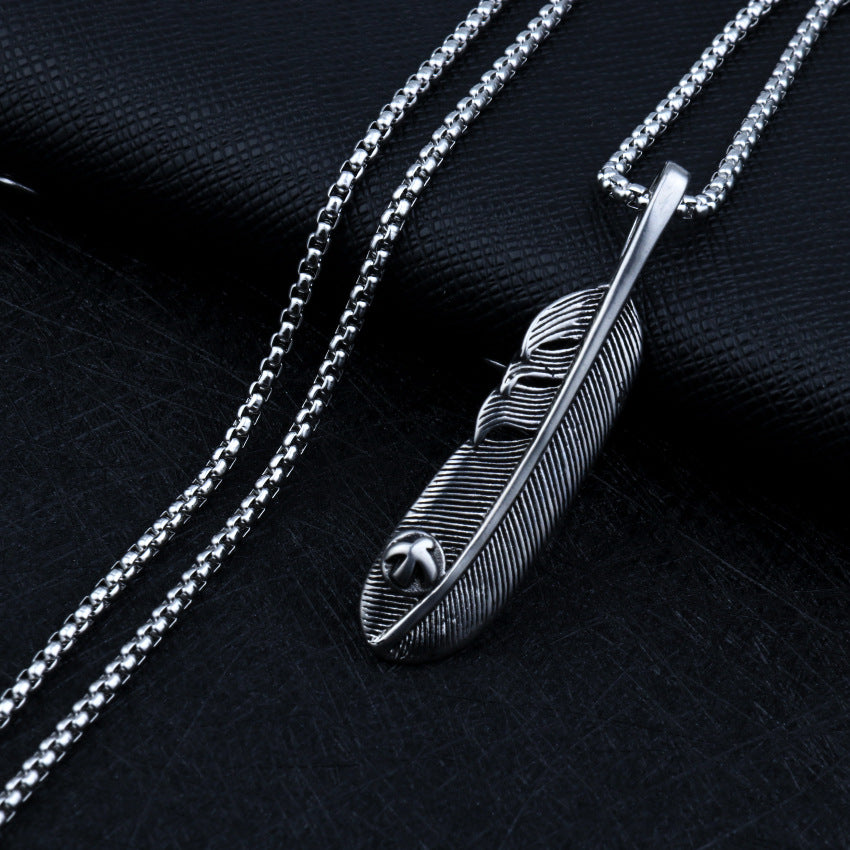 Feather Pendant Necklace