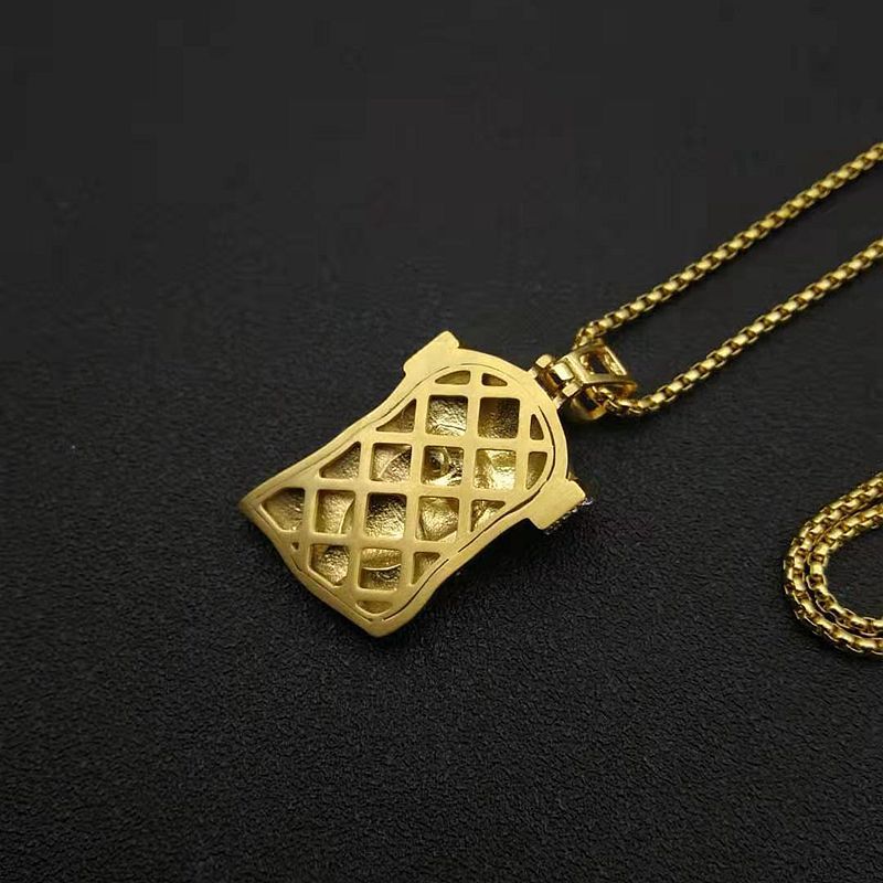 Gold Plated Diamond Lord Jesus Pendant Necklace