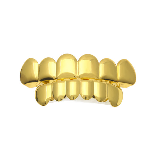 Glip-plated Gold Teeth Braces