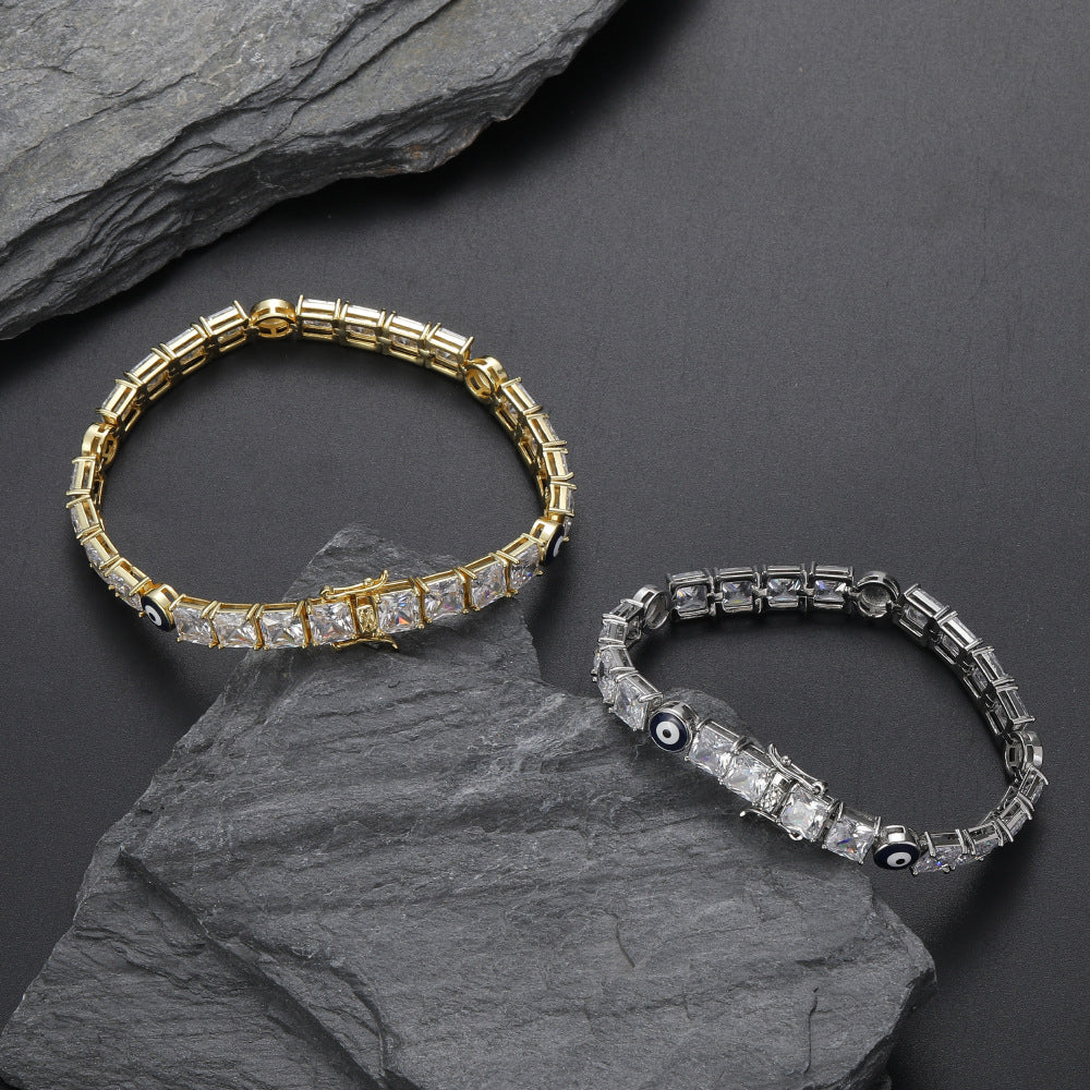 Silver Tennis Bracelet men's vermiculite bracelet 7in