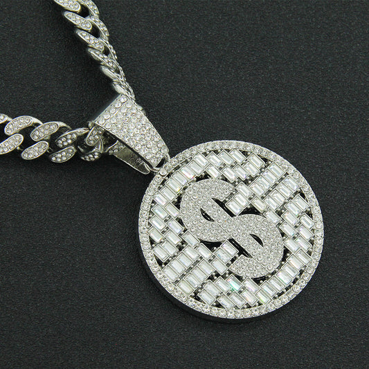 Fortune Round Dollar Pendant Necklace