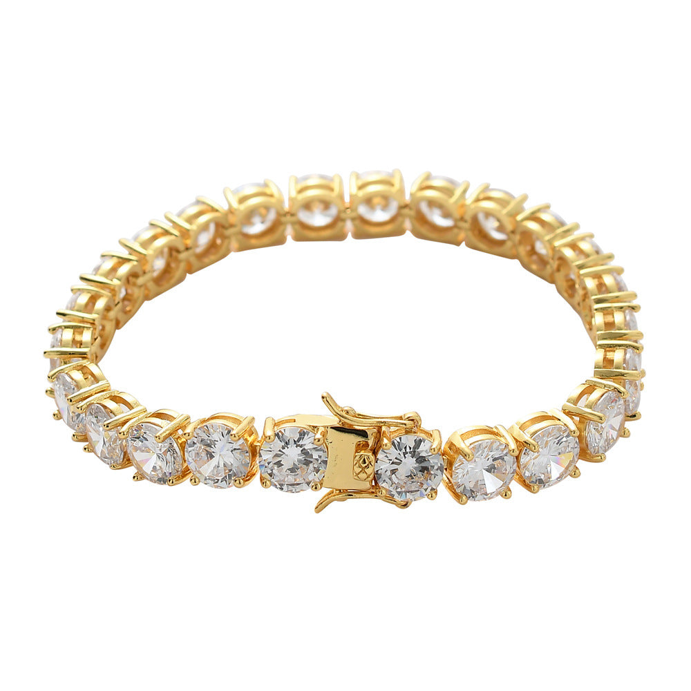 Gold Tennis Bracelet 8mm copper micro-inlaid vermiculite