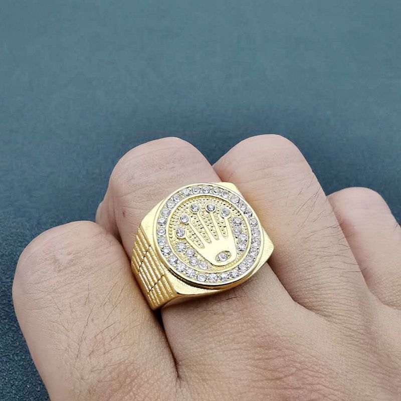 Hamsa Triple Bead Diamond Designed Ring