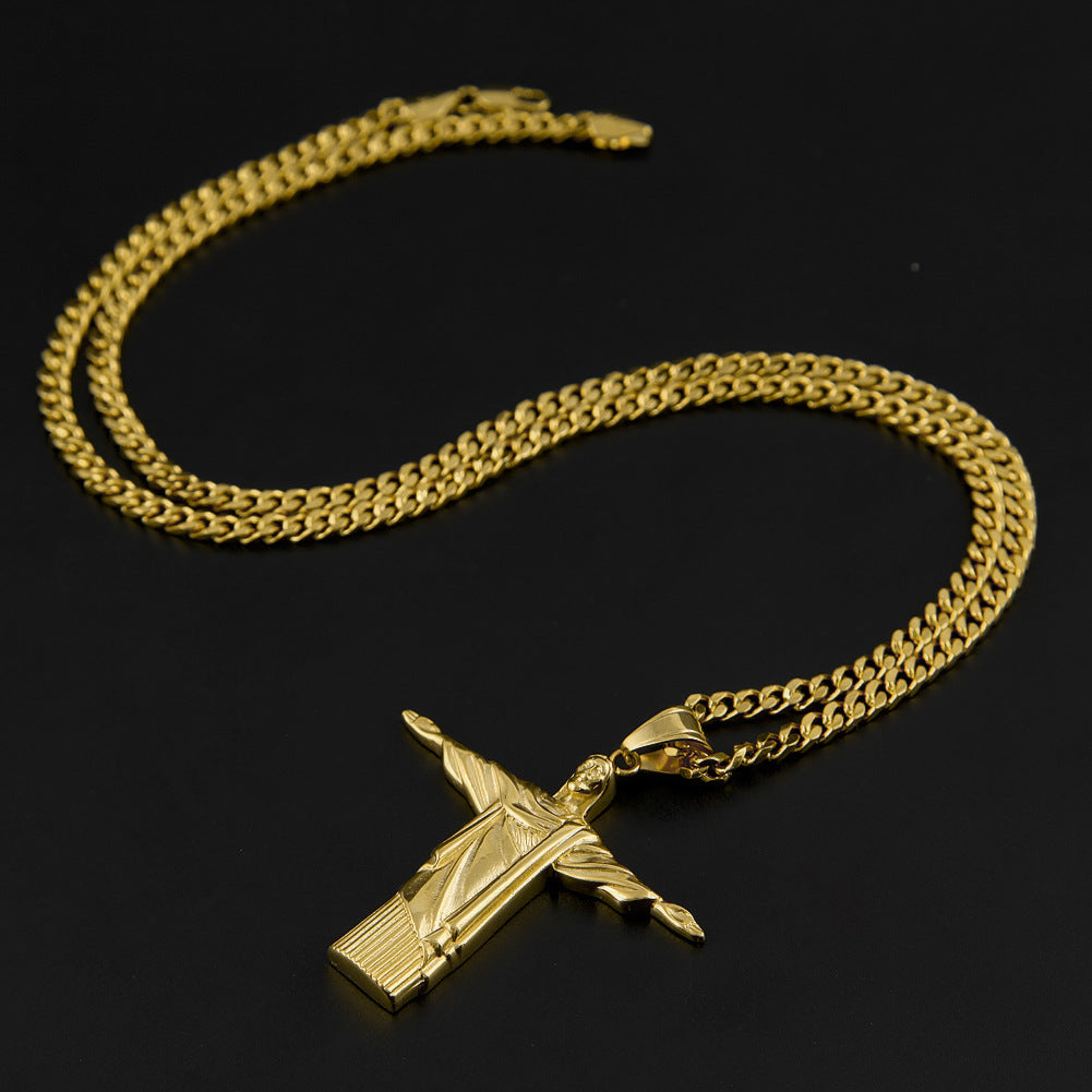 Suffering Lord Jesus Pendant Necklace