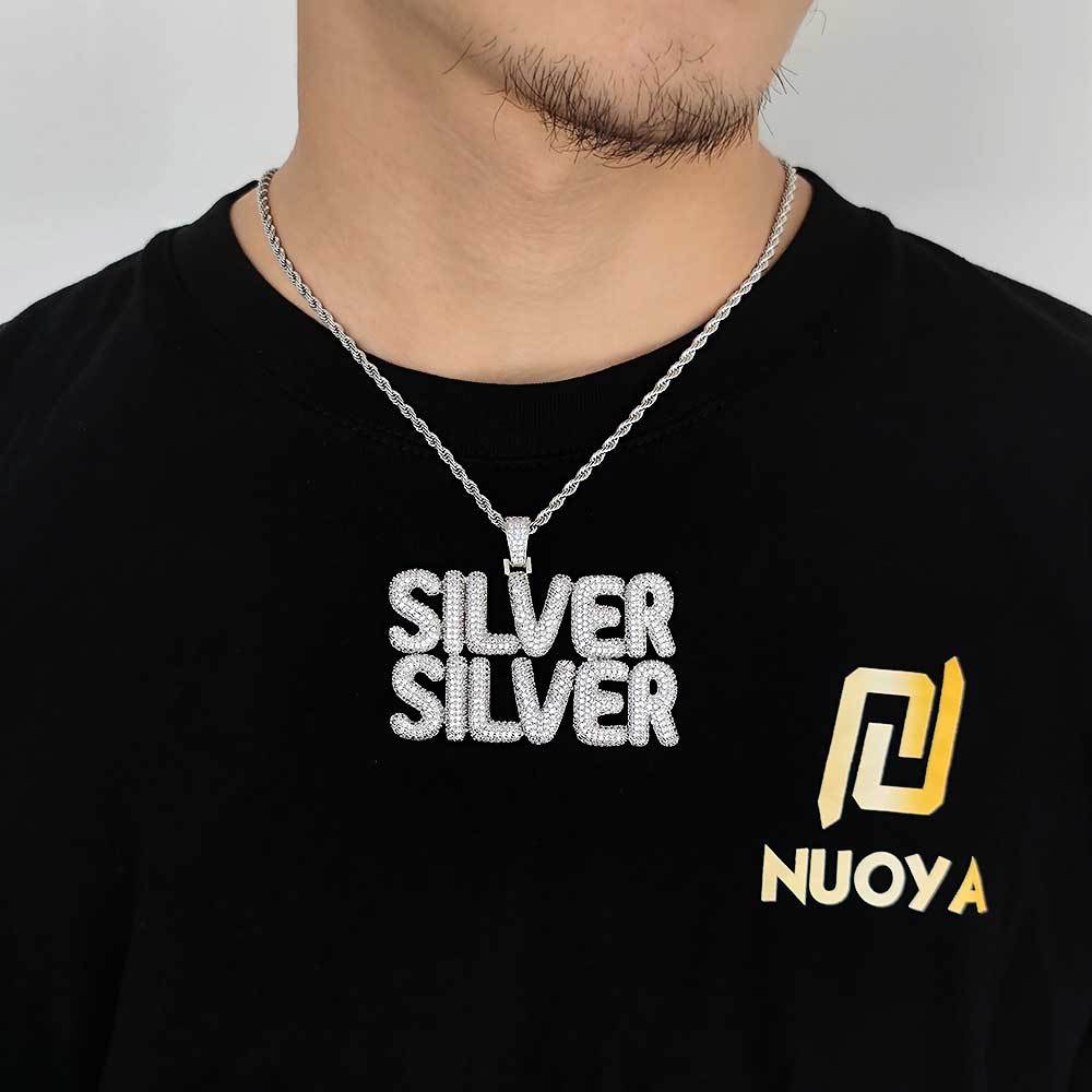 Custom Bubble English Letter Combination Necklace