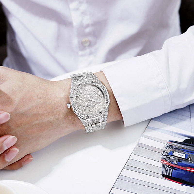 Inlaid Full Diamond Quartz Watches