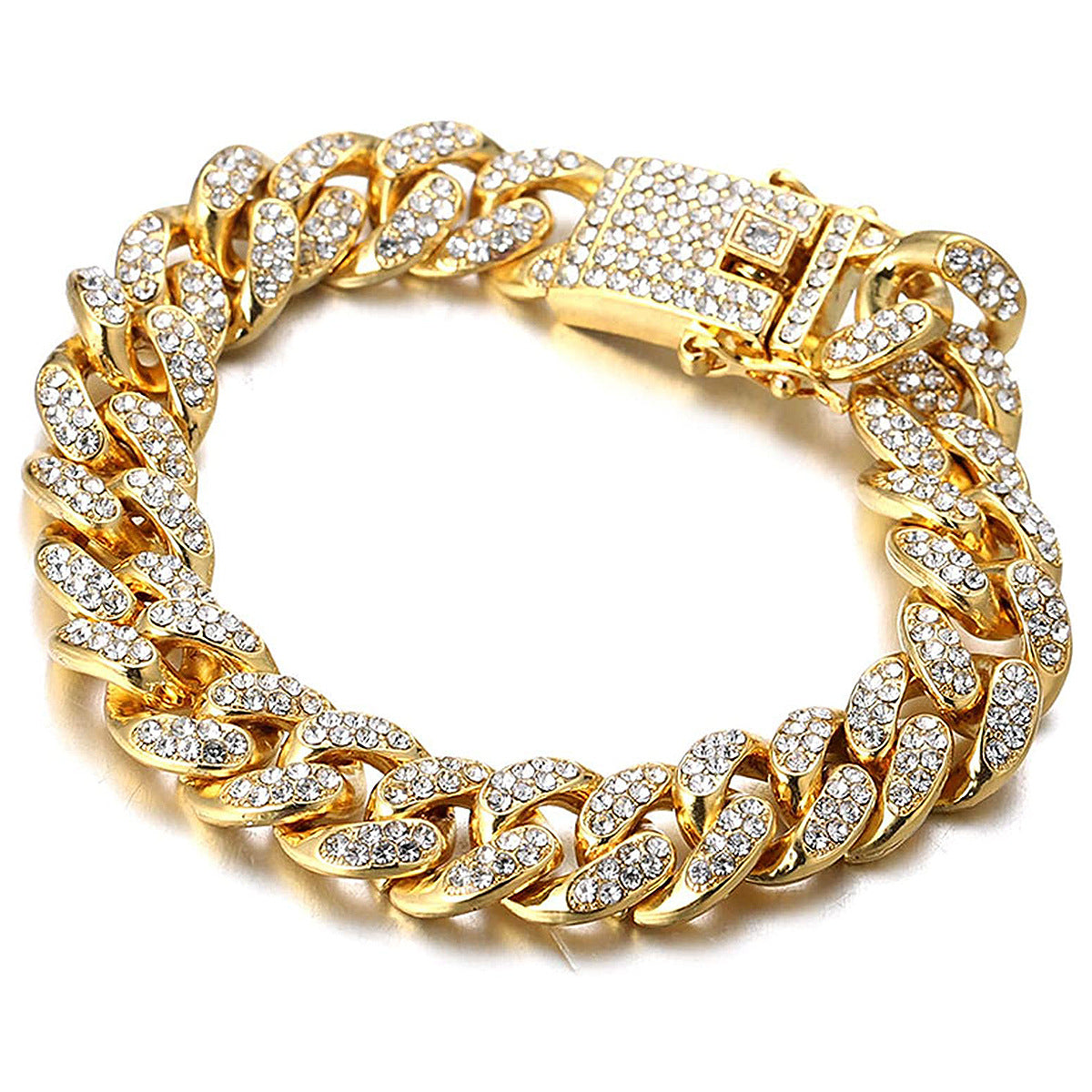 Full Diamond Luxury Watches and Cuban bracelets Combine