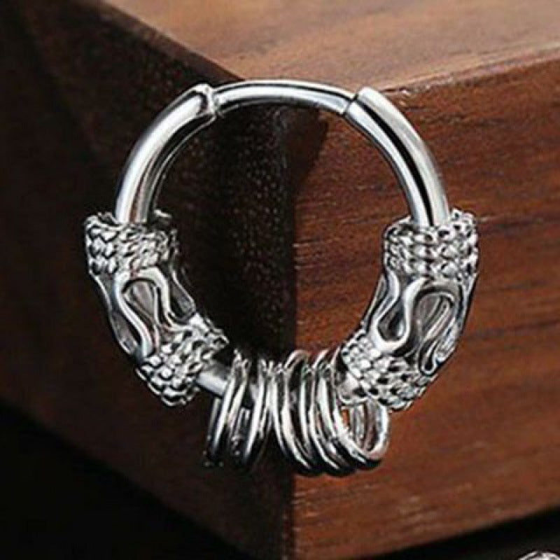 Retro Ear Circle Stud Earrings