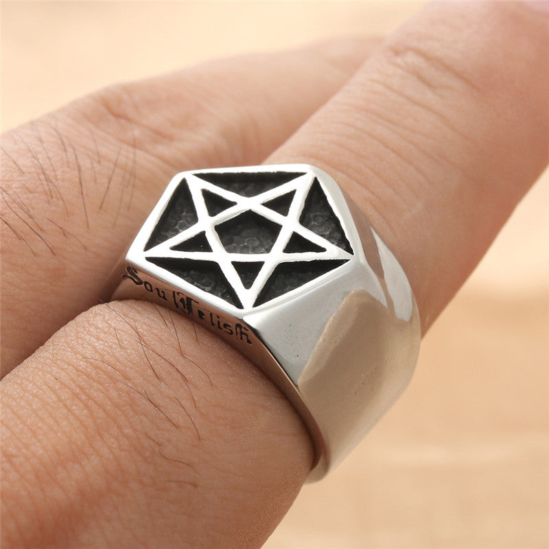 Simple Pentagram Designed Ring