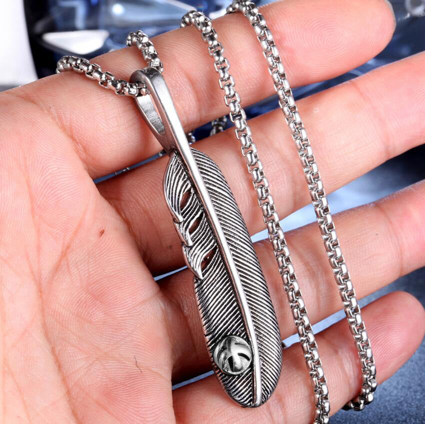Feather Pendant Necklace