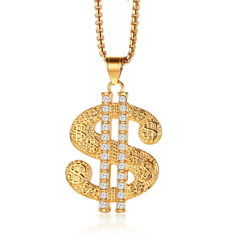 Dollar Symbol Pendant Sweater Chain