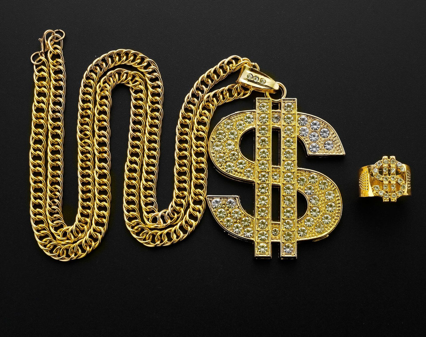 Domineering Rough Dollar Symbol Pendant Necklace