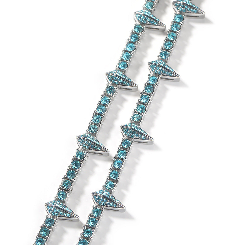 Black Alloy Color Diamond Tennis Chain