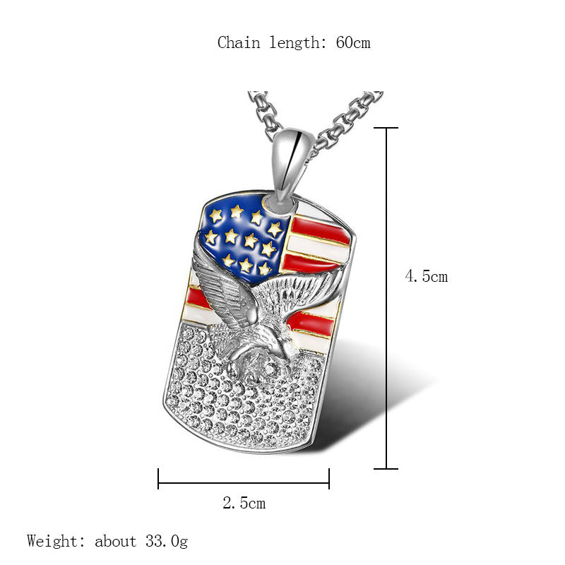 American Eagle Tag Animal Pendant Necklace