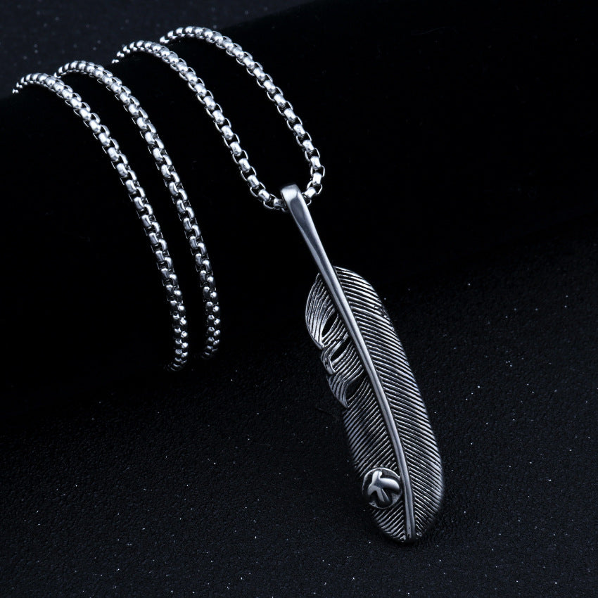 Feather Pendant Necklace