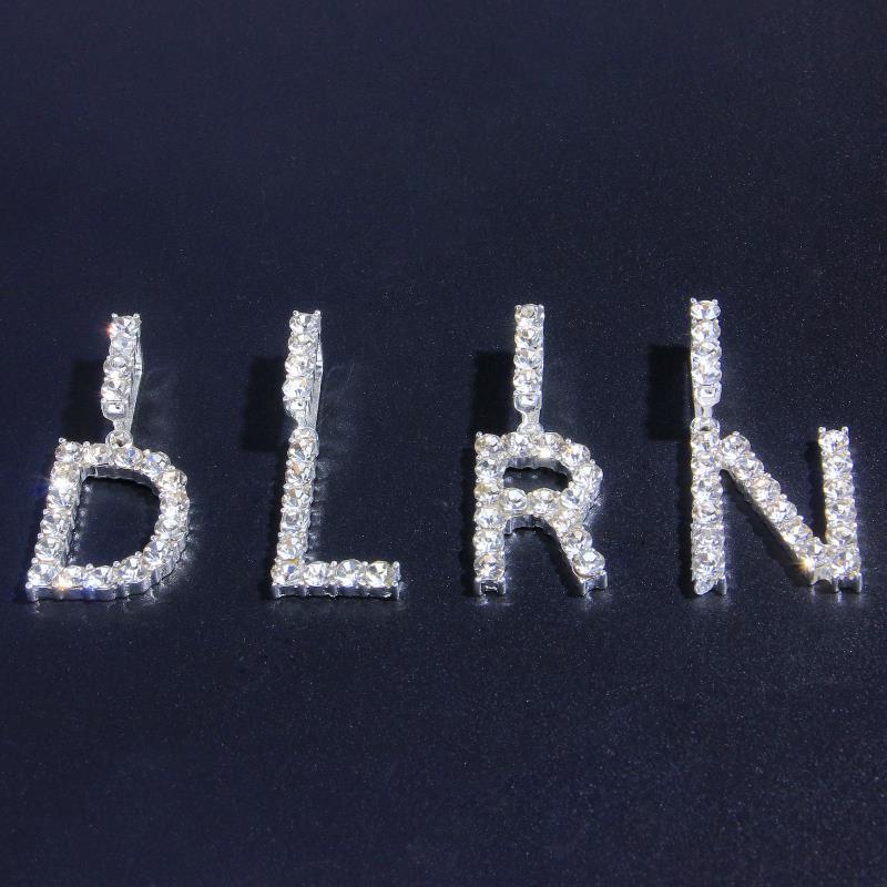 Alphabet Vermiculite Inlaid Diamond Cuban Bracelet
