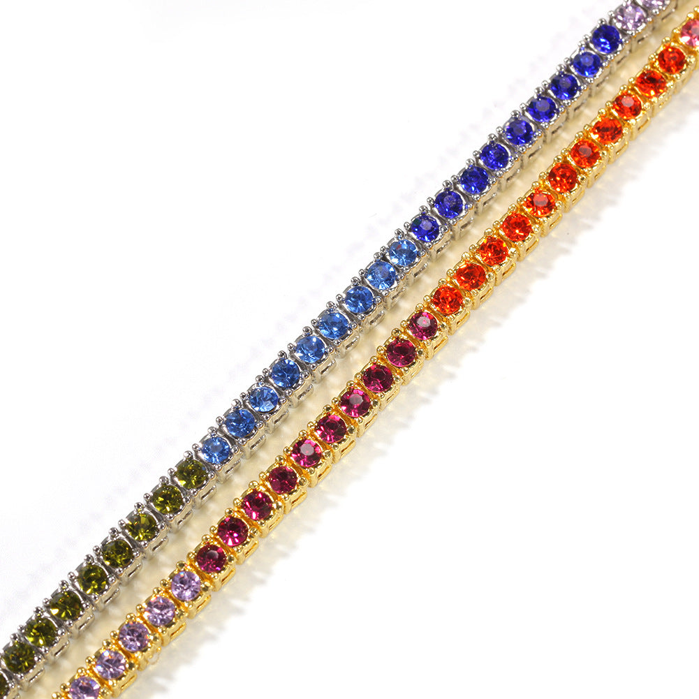 18in Silver Ccolor Drill 4mm Tennis Chain